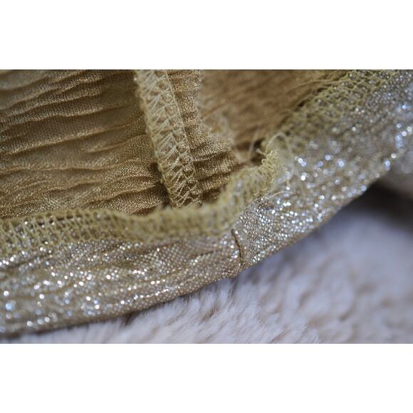 BGBGeneration - Sparkly High Waist Bodycon Mini Skirt in Shimmer Gold / Size XXS - Picture 6 of 6